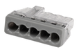 Ideal In-Sure Push-In Wire Connector Model 87 5-Port Gray 200 Per Jar (30-1087J)