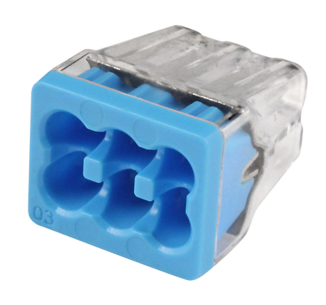 Ideal In-Sure Push-In Wire Connector Model 88 6-Port Blue 200 Per Jar (30-1088J)