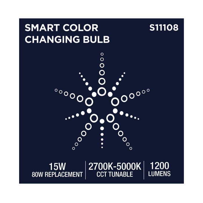 SATCO/NUVO Starfish 15W LED PAR38 Medium E26 Base 2700K-5000K RGBTW 120V 1200Lm 90 CRI Dimmable White (S11108)