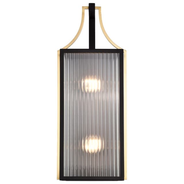 SATCO/NUVO Holden Large Outdoor Lantern Gold And Black Finish Clear Glass (60-8503)