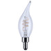 SATCO/NUVO 4W CA11 LED Reminiscent Flex Gray Coil Filament E12 Base 2700K 120V 350Lm 93 CRI Dimmable Clear (S11526R1)