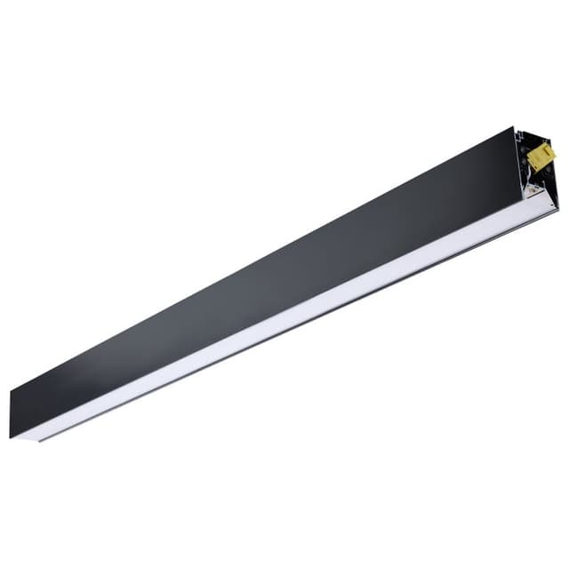 SATCO/NUVO 4 Foot LED Connectable Linear Strip Up And Down Wattage/CCT Selectable 30W/40W/50W 3000K/4000K/5000K 120-347V 80 CRI Dimmable Black (65-1281)