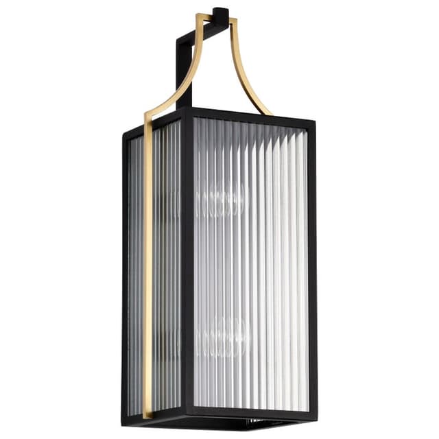 SATCO/NUVO Holden Large Outdoor Lantern Gold And Black Finish Clear Glass (60-8503)