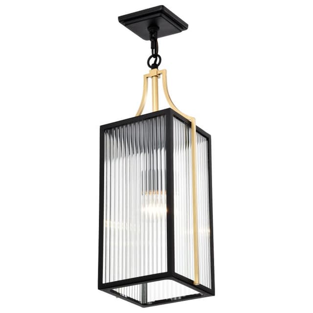 SATCO/NUVO Holden Hanging Pendant Gold And Black Finish Clear Glass (60-8505)