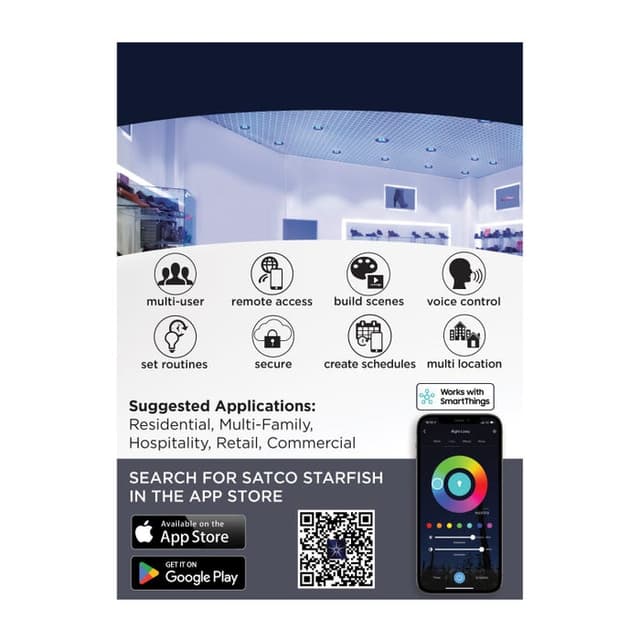 SATCO/NUVO Starfish 12.5W LED PAR30 Medium E26 Base 2700K-5000K RGBTW 120V 1000Lm 90 CRI Dimmable White (S11107)