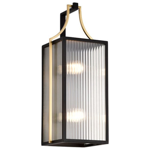 SATCO/NUVO Holden Large Outdoor Lantern Gold And Black Finish Clear Glass (60-8503)
