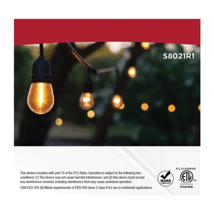 SATCO/NUVO 1W LED String Light Replacement S14 Lamp Medium E26 Base 67Lm 2700K 120V Non-Dimmable Clear 4-Pack (S8021R1)