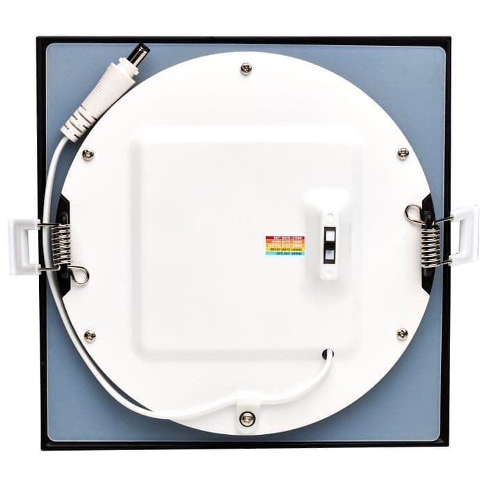 SATCO/NUVO 12W LED Direct Wire Downlight 6 Inch CCT Selectable 2700K/3000K/3500K/4000K/5000K 90 CRI Dimmable 120V Square Remote Driver Black (S11877R1)