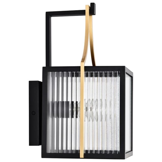 SATCO/NUVO Holden Medium Outdoor Lantern Gold And Black Finish Clear Glass (60-8502)