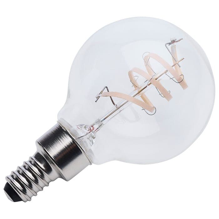 SATCO/NUVO 4W G16.5 LED Reminiscent Flex Gray Coil Filament E12 Base 2700K 350Lm 93 CRI 120V Dimmable Clear (S12560)