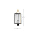 SATCO/NUVO Holden Outdoor Post Lantern Gold And Black Finish Clear Glass (60-8504)