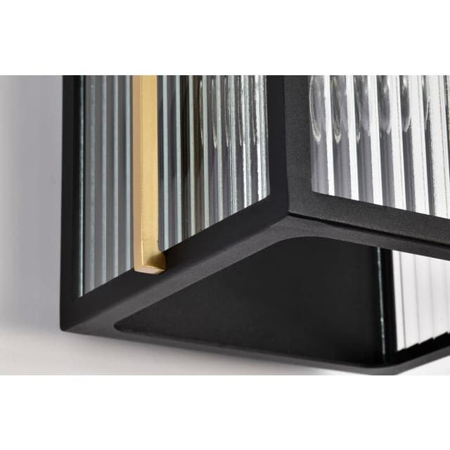 SATCO/NUVO Holden Large Outdoor Lantern Gold And Black Finish Clear Glass (60-8503)