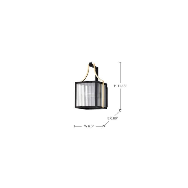 SATCO/NUVO Holden Small Outdoor Lantern Gold And Black Finish Clear Glass (60-8501)