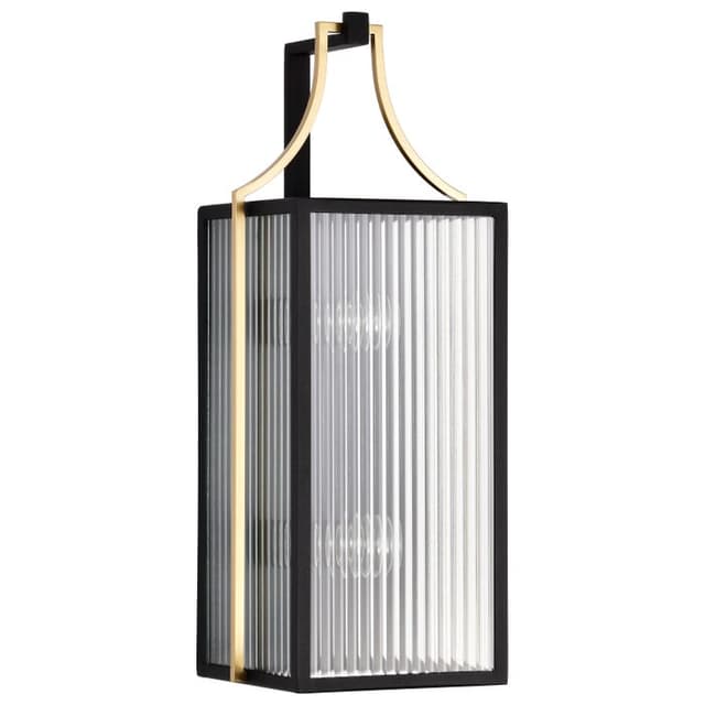 SATCO/NUVO Holden Large Outdoor Lantern Gold And Black Finish Clear Glass (60-8503)