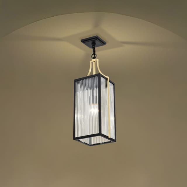SATCO/NUVO Holden Hanging Pendant Gold And Black Finish Clear Glass (60-8505)