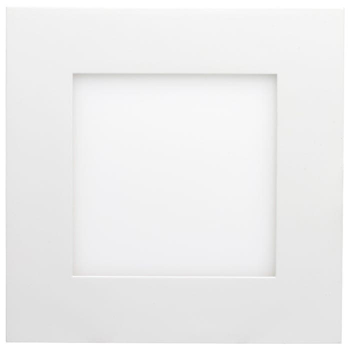 SATCO/NUVO 12W LED Direct Wire Downlight Edge-Lit 6 Inch CCT Selectable 2700K/3000K/3500K/4000K/5000K 90 CRI Dimmable 120V Square Remote Driver White (S11830R1)