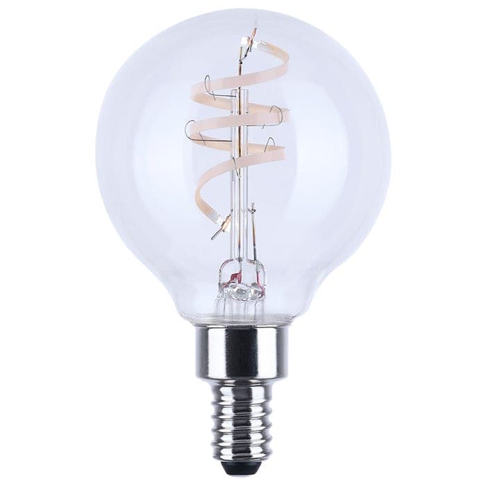 SATCO/NUVO 4W G16.5 LED Reminiscent Flex Gray Coil Filament E12 Base 2700K 350Lm 93 CRI 120V Dimmable Clear (S12560)