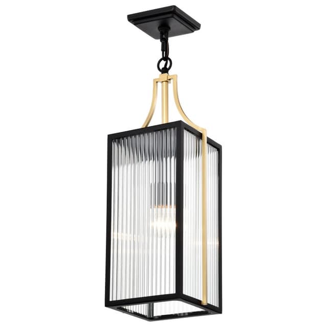 SATCO/NUVO Holden Hanging Pendant Gold And Black Finish Clear Glass (60-8505)