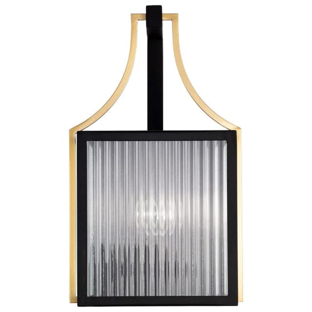 SATCO/NUVO Holden Medium Outdoor Lantern Gold And Black Finish Clear Glass (60-8502)