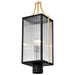 SATCO/NUVO Holden Outdoor Post Lantern Gold And Black Finish Clear Glass (60-8504)