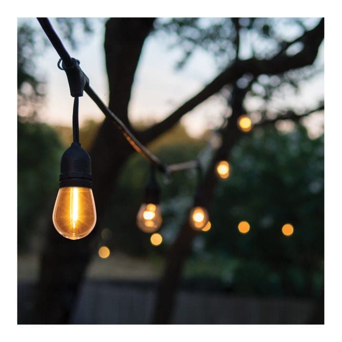 SATCO/NUVO 1W LED String Light Replacement S14 Lamp Medium E26 Base 60Lm 2200K 120V Non-Dimmable Clear 4-Pack (S8027R1)