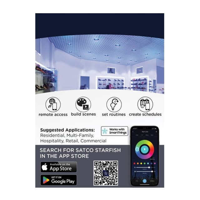 SATCO/NUVO Starfish 5.5W LED PAR20 Medium E26 Base 2700K-5000K RGBTW 120V 500Lm 90 CRI Dimmable White (S11106)