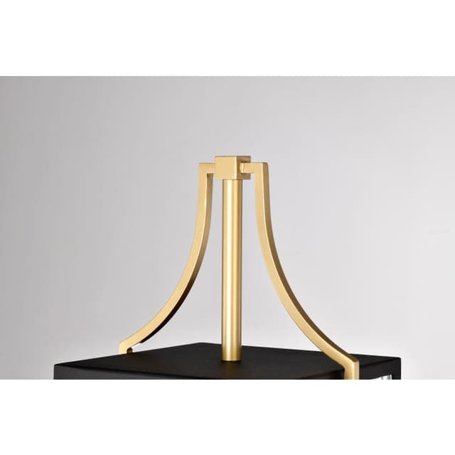 SATCO/NUVO Holden Outdoor Post Lantern Gold And Black Finish Clear Glass (60-8504)