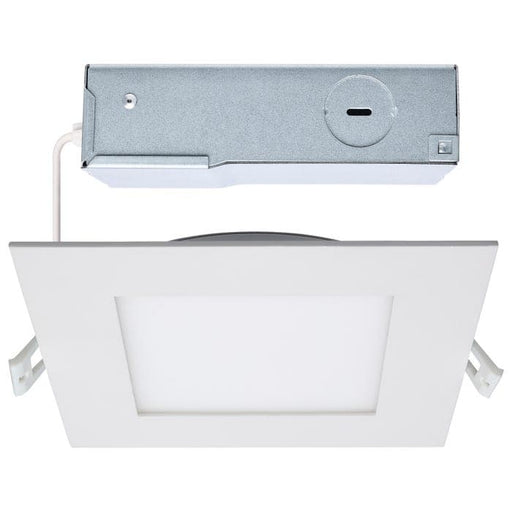 SATCO/NUVO 12W LED Direct Wire Downlight Edge-Lit 6 Inch CCT Selectable 2700K/3000K/3500K/4000K/5000K 90 CRI Dimmable 120V Square Remote Driver White (S11830R1)