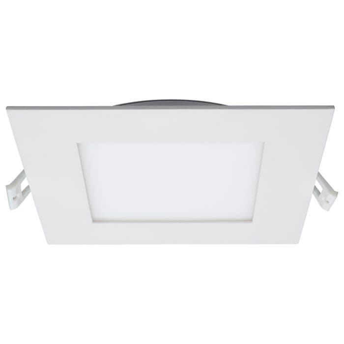 SATCO/NUVO 12W LED Direct Wire Downlight Edge-Lit 6 Inch CCT Selectable 2700K/3000K/3500K/4000K/5000K 90 CRI Dimmable 120V Square Remote Driver White (S11830R1)