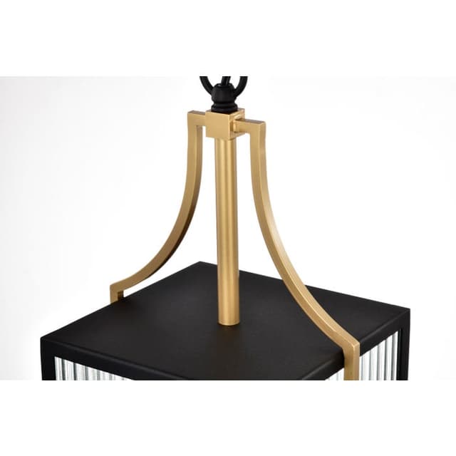 SATCO/NUVO Holden Hanging Pendant Gold And Black Finish Clear Glass (60-8505)