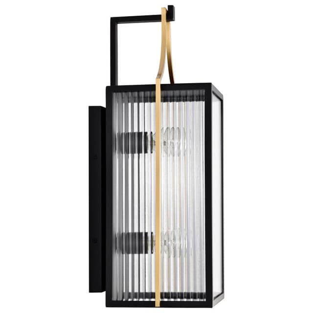 SATCO/NUVO Holden Large Outdoor Lantern Gold And Black Finish Clear Glass (60-8503)
