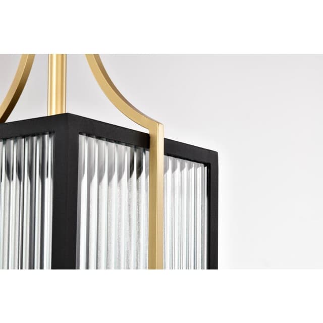 SATCO/NUVO Holden Hanging Pendant Gold And Black Finish Clear Glass (60-8505)