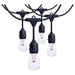 SATCO/NUVO 48 Foot LED String Light [15] S14 Lamps RGBTW 120V Dimmable Black Wire Infrared Remote (S8033R1)