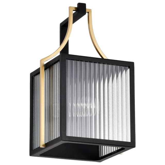 SATCO/NUVO Holden Medium Outdoor Lantern Gold And Black Finish Clear Glass (60-8502)