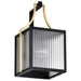 SATCO/NUVO Holden Medium Outdoor Lantern Gold And Black Finish Clear Glass (60-8502)