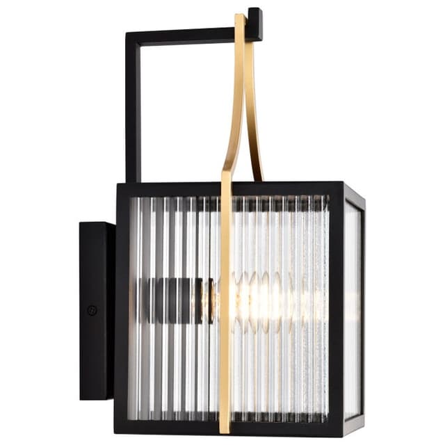 SATCO/NUVO Holden Medium Outdoor Lantern Gold And Black Finish Clear Glass (60-8502)