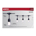 SATCO/NUVO 60 Foot LED String Light [24] S14 Lamps 2200K 120V Non-Dimmable Black Wire (S8032R1)