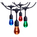 SATCO/NUVO 48 Foot LED String Light [15] S14 Lamps RGBTW 120V Dimmable Black Wire Infrared Remote (S8033R1)