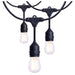 SATCO/NUVO 24 Foot LED String Light [12] S14 Lamps 2700K 120V Non-Dimmable Black Wire (S8020R1)