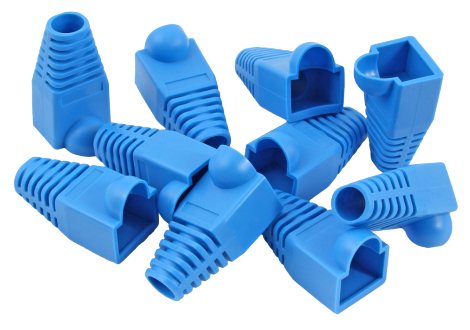 Ideal RJ45 Snagless Strain Boots Blue 6.5Mm 25 Per Card (85-383)