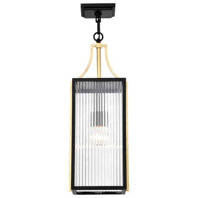 SATCO/NUVO Holden Hanging Pendant Gold And Black Finish Clear Glass (60-8505)