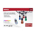 SATCO/NUVO 24 Foot LED String Light [12] S14 Lamps RGBTW 120V Dimmable Black Wire Infrared Remote (S8031R1)