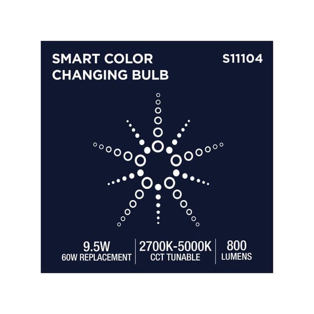 SATCO/NUVO Starfish 9.5W LED BR30 Medium E26 Base 2700K-5000K RGBTW 120V 800Lm 90 CRI Dimmable White (S11104)