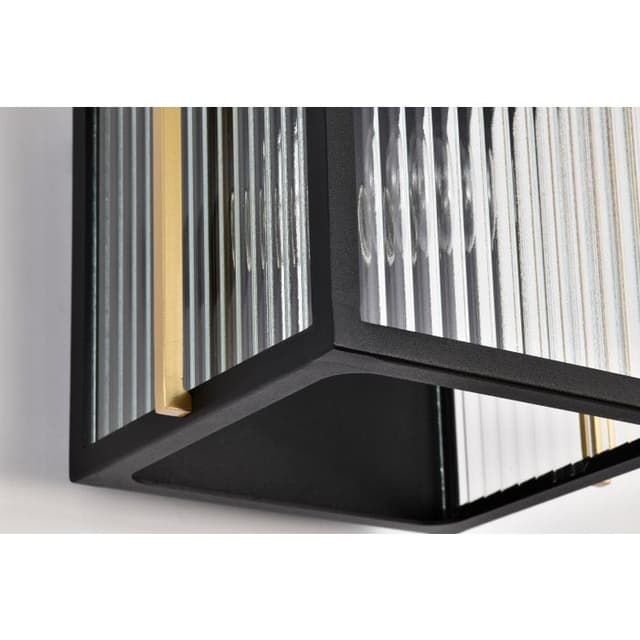 SATCO/NUVO Holden Medium Outdoor Lantern Gold And Black Finish Clear Glass (60-8502)