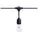 SATCO/NUVO 48 Foot LED String Light [15] S14 Lamps RGBTW 120V Dimmable Black Wire Infrared Remote (S8033R1)