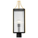 SATCO/NUVO Holden Outdoor Post Lantern Gold And Black Finish Clear Glass (60-8504)