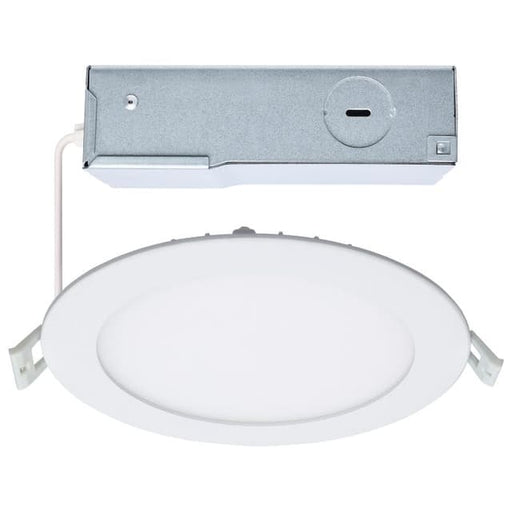 SATCO/NUVO 12W LED Direct Wire Downlight Edge-Lit 6 Inch CCT Selectable 2700K/3000K/3500K/4000K/5000K 90 CRI Dimmable 120V Round Remote Driver White (S11827R1)
