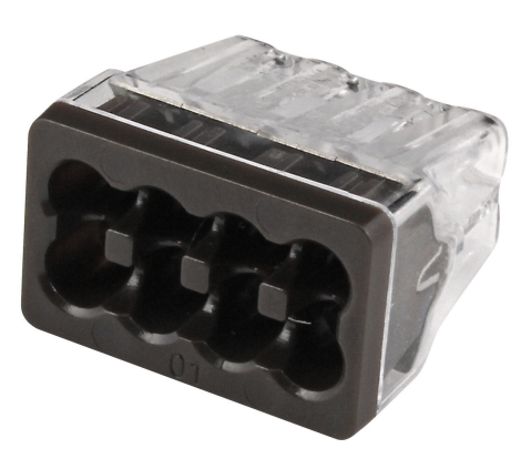 Ideal In-Sure Push-In Wire Connector Model 90 8-Port Black 150 Per Jar (30-1090J)