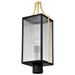 SATCO/NUVO Holden Outdoor Post Lantern Gold And Black Finish Clear Glass (60-8504)