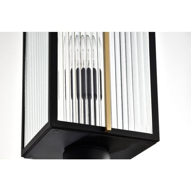 SATCO/NUVO Holden Outdoor Post Lantern Gold And Black Finish Clear Glass (60-8504)